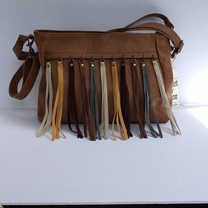 A t-shirt and jeans purse